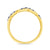 9ct gold sapphire & diamond swirl half eternity ring 0.05ct