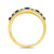 9ct gold sapphire & diamond half et ring 0.17ct