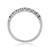 9ct white gold 2.00mm sapphire & diamond millgrain edge set half et ring 0.08ct
