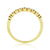 9ct gold 2.00mm sapphire & diamond millgrain edge set half et ring 0.08ct