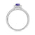 9ct white gold 6x4mm oval tanzanite & diamond cluster ring  0.10ct
