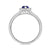 9ct white gold 6x4mm pear shape tanzanite & diamond cluster ring  0.10ct
