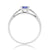 9ct white gold 5x4mm oval tanzanite & diamond ring 0.06ct