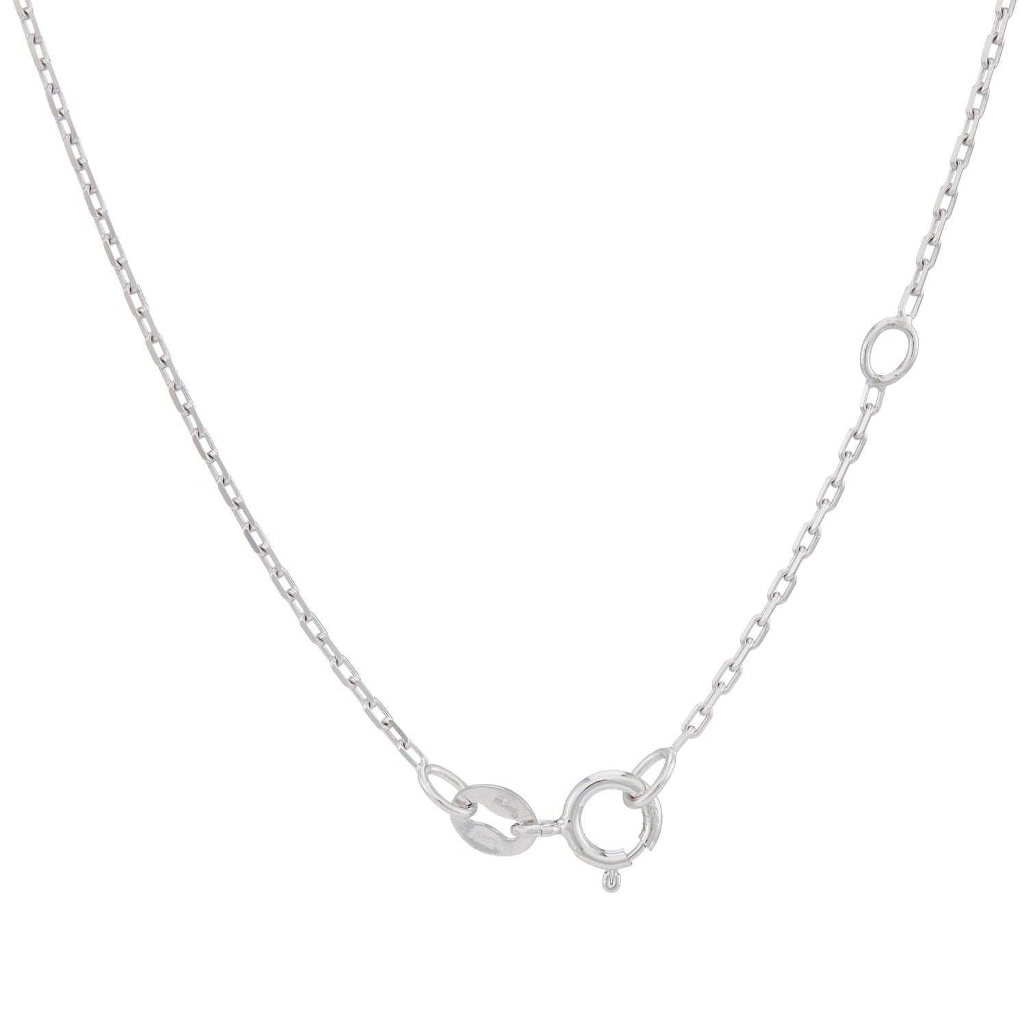 9ct white gold 17"/18” d/c trace chain