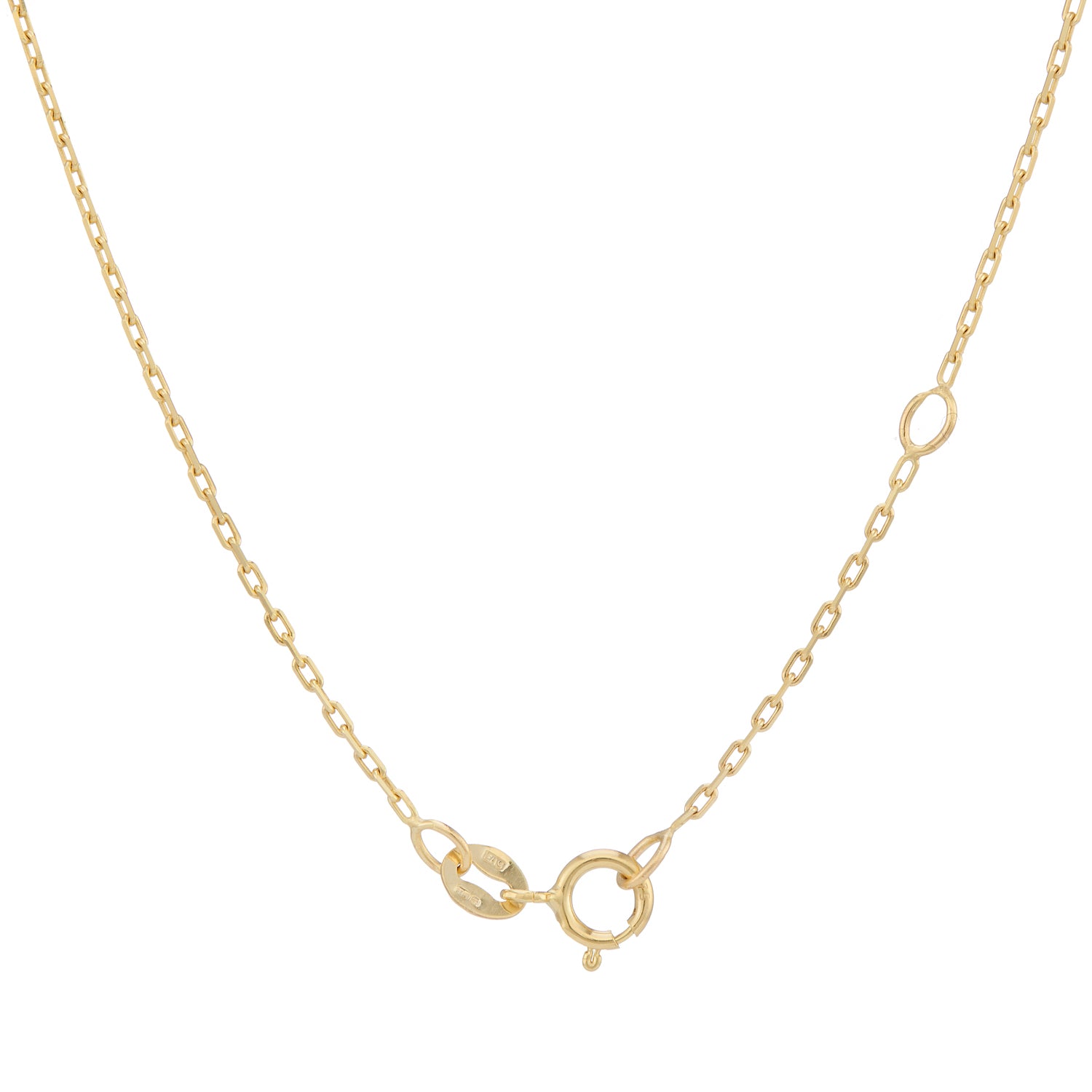 9ct gold 17"/18” d/c trace chain