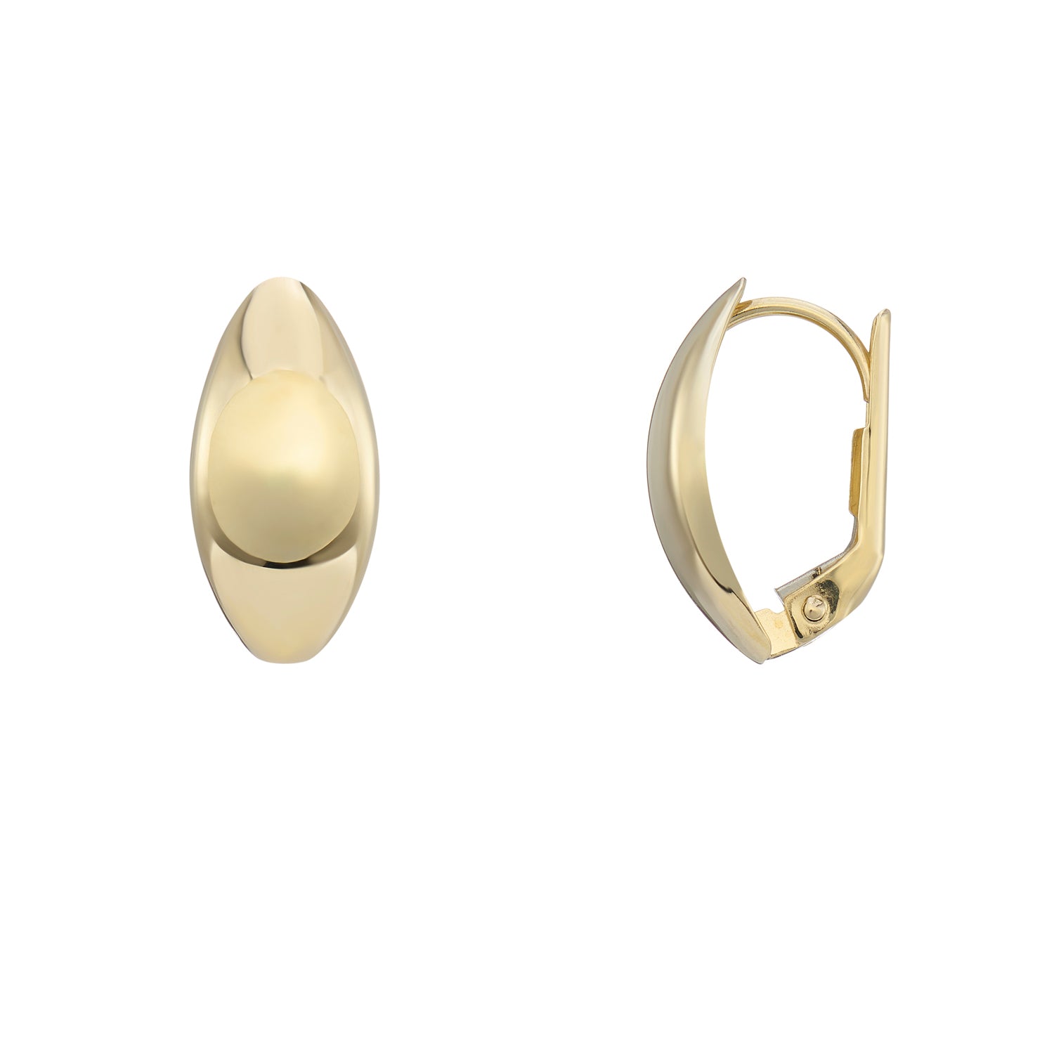9ct gold plain huggy earrings