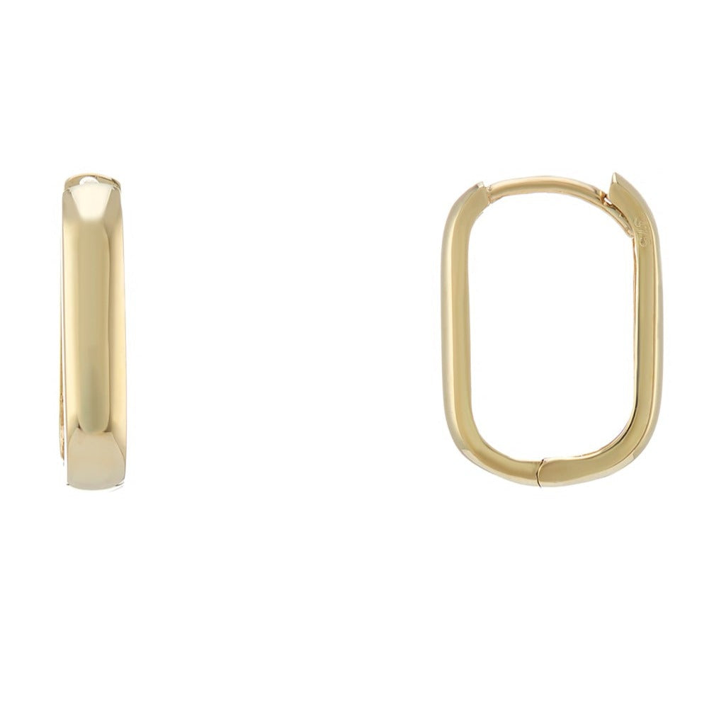 9ct gold plain huggy earrings