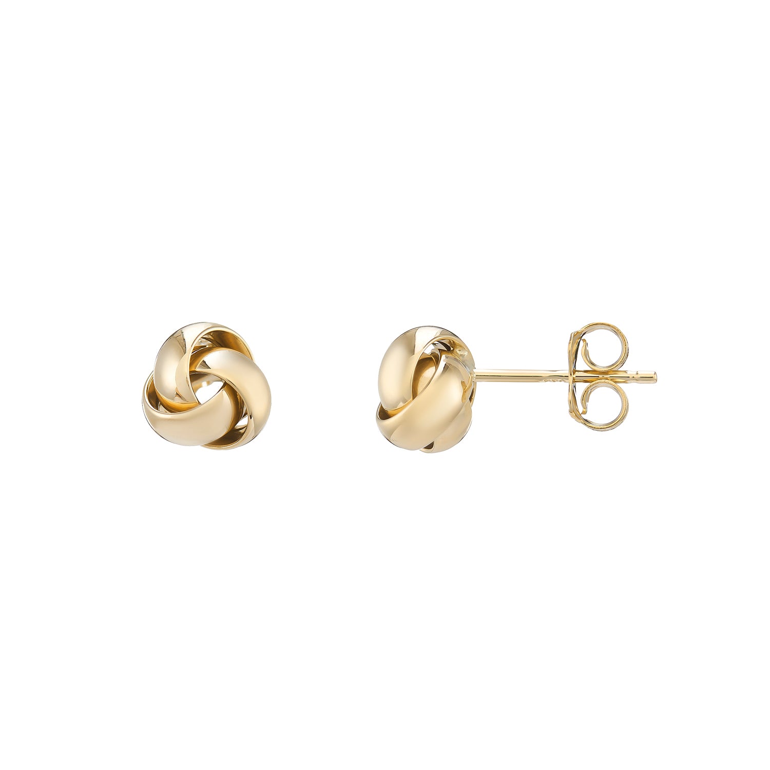 9ct gold knot stud earrings