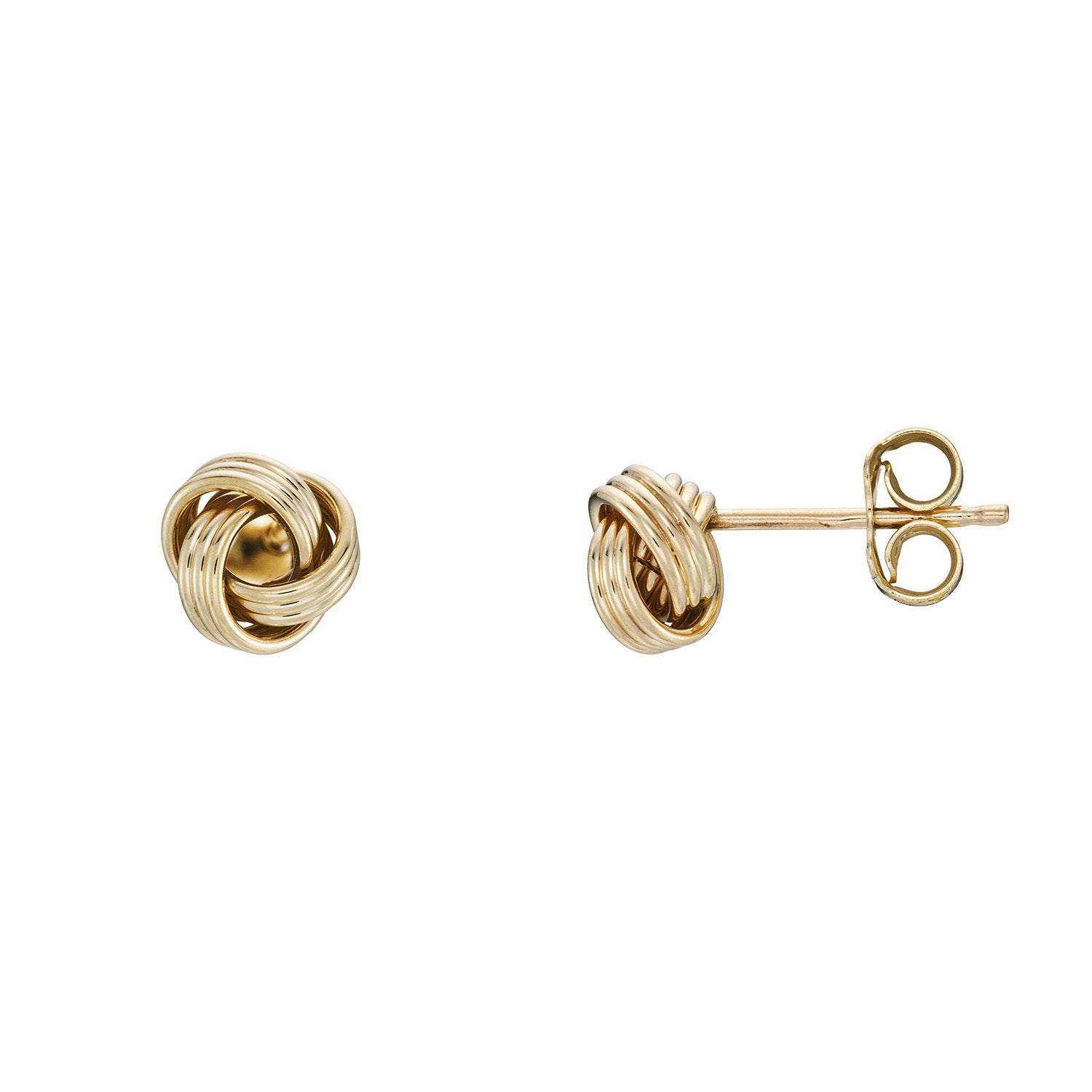 9ct gold knot studs