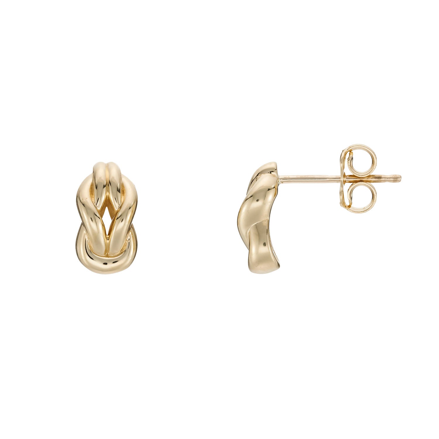 9ct gold knot studs
