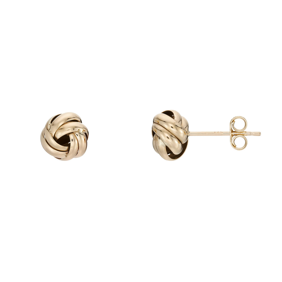 9ct gold knot studs
