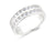 1.00ct channel set 2 row brilliant cut diamond band ring