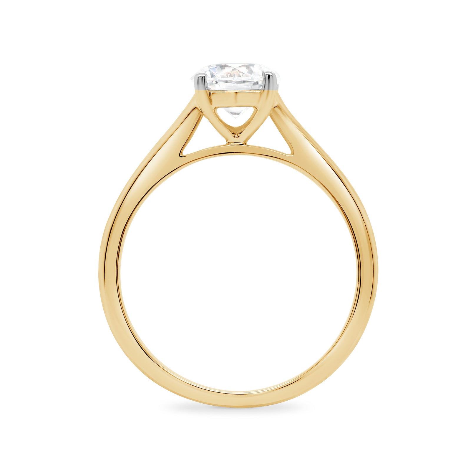 9ct gold lab grown E/VS Diamond single stone 4 claw ring 1.00cts LG