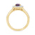 9ct gold 7x5 oval lab created alexandrite & E/VS diamond shoulders cluster ring 0.50cts LG