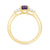 9ct gold 8x6 oval lab created alexandrite & 3 E/VS diamonds each side ring 0.15cts LG