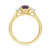 9ct gold 8x6 oval lab created alexandrite & E/VS diamonds ring 0.25cts LG