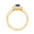 9ct gold 8x6 oval lab created alexandrite & E/VS diamond shoulders cluster ring 0.50cts LG