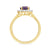 9ct gold 8x6 oval lab created alexandrite & E/VS diamond cluster ring 0.36cts LG