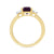 9ct gold 7x5 octagonal lab created alexandrite & E/VS diamonds ring 0.40cts LG
