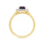 9ct gold 8x6 octagonal lab created alexandrite & E/VS diamond cluster ring 0.40cts LG