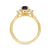 9ct gold 7x5 pear lab created alexandrite & E/VS diamonds ring 0.25cts LG