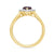 9ct gold 7x5 pear lab created alexandrite & E/VS diamond cluster ring 0.33cts LG
