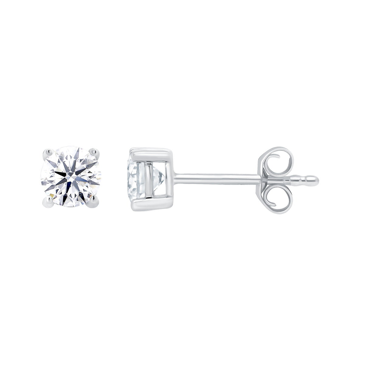9ct white gold lab grown E/VS Diamond studs 0.50cts LG