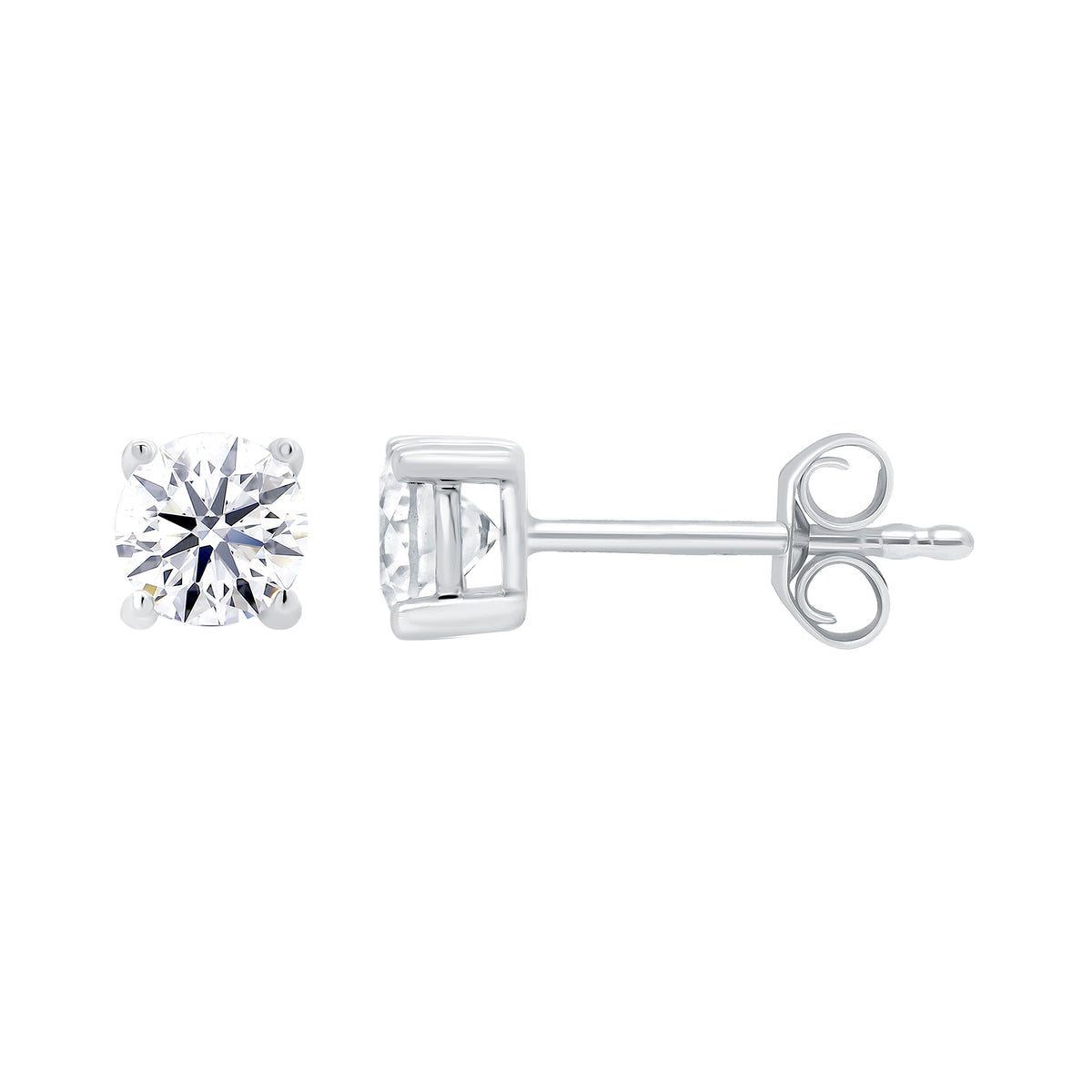 9ct white gold lab grown E/VS Diamond studs 0.75cts LG