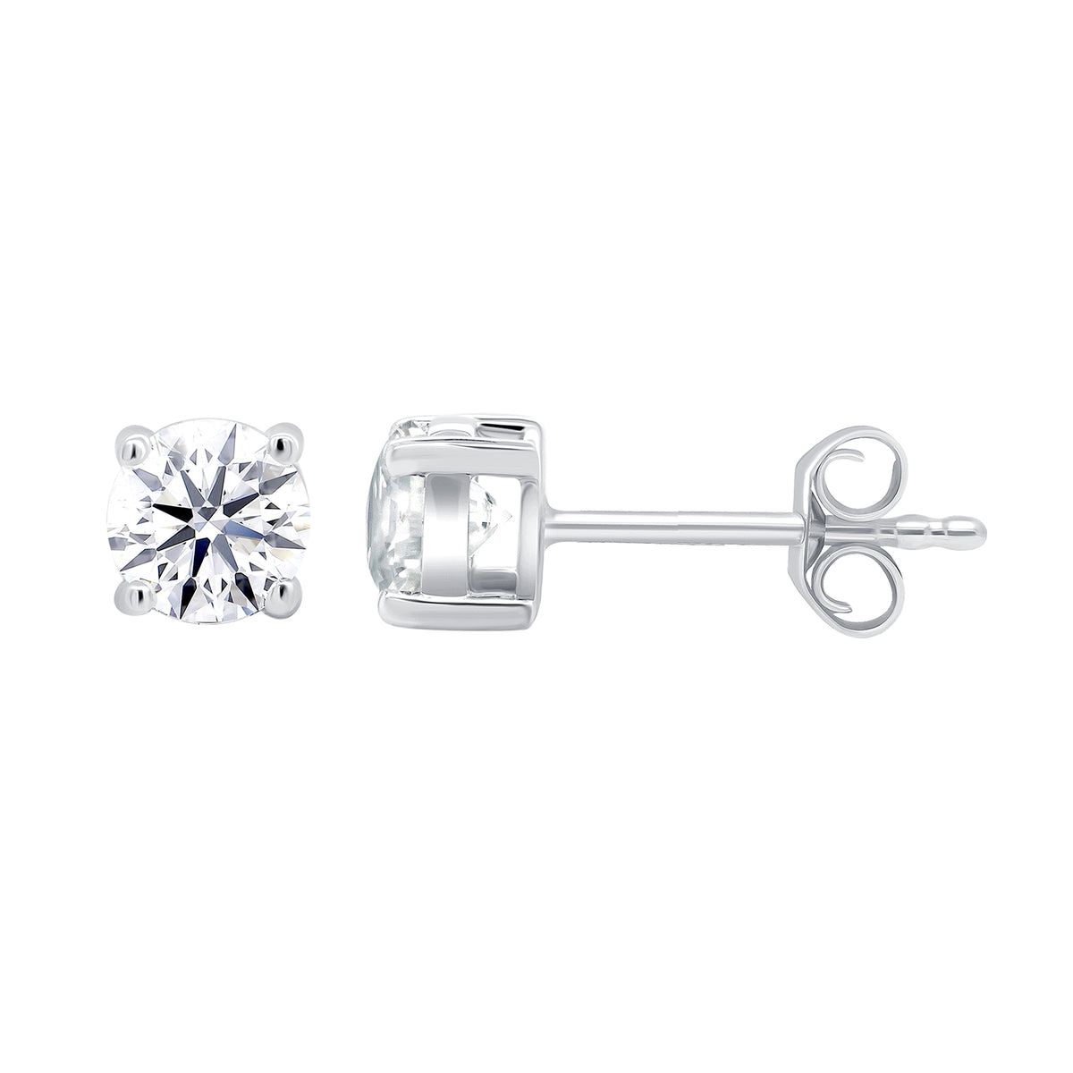 9ct white gold lab grown E/VS Diamond studs 1.00cts LG