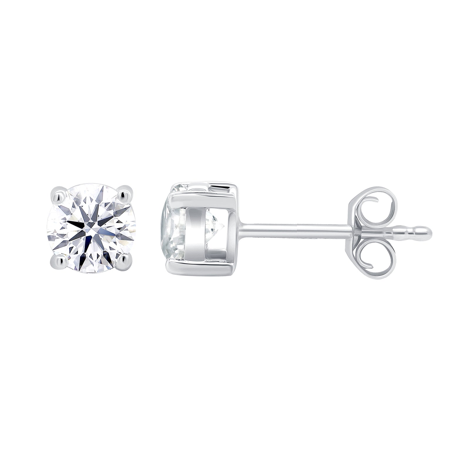 9ct white gold lab grown E/VS Diamond studs 1.00cts LG