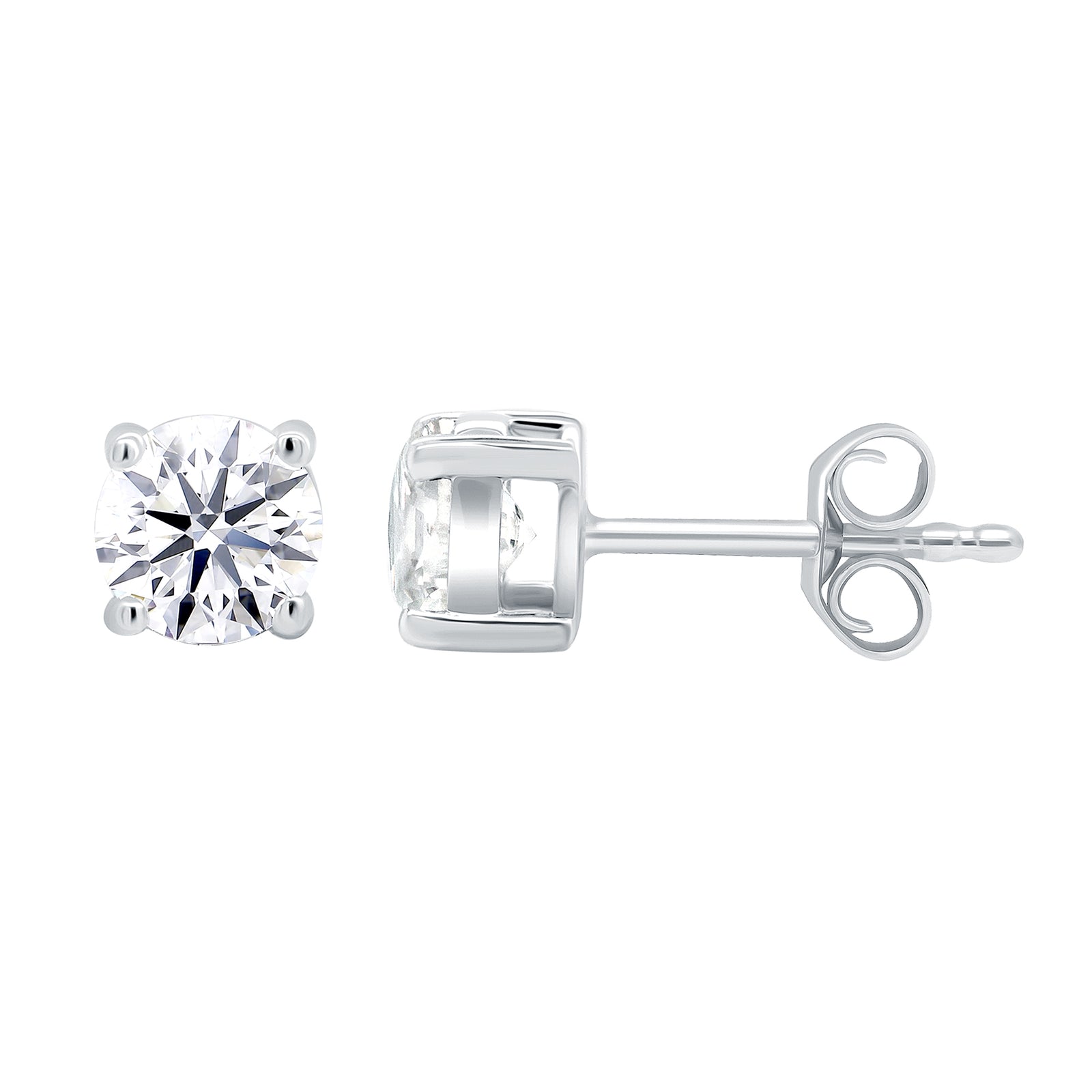 9ct white gold lab grown E/VS Diamond studs 2.00cts LG