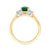 9ct gold 7x5 oval lab created emerald & E/VS diamonds ring 0.25cts LG