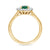 9ct gold 7x5 oval lab created emerald & E/VS diamond cluster ring 0.33cts LG