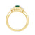 9ct gold 8x6 oval lab created emerald & E/VS diamond ring 0.20cts LG