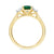 9ct gold 9x7 oval lab created emerald & E/VS diamonds ring 0.25cts LG