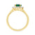 9ct gold 9x7 oval lab created emerald & E/VS diamond cluster ring 0.36cts LG
