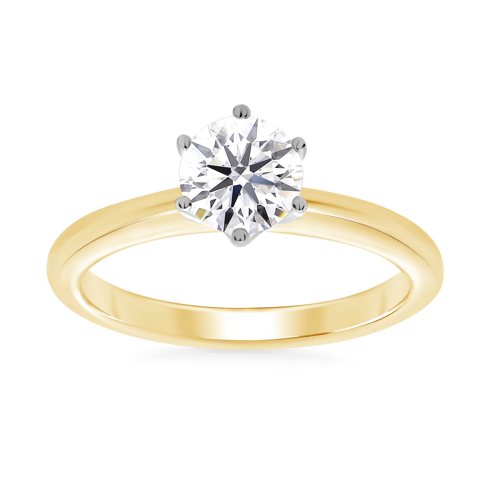 9ct gold lab grown E/VS Diamond single stone ring 0.50cts LG