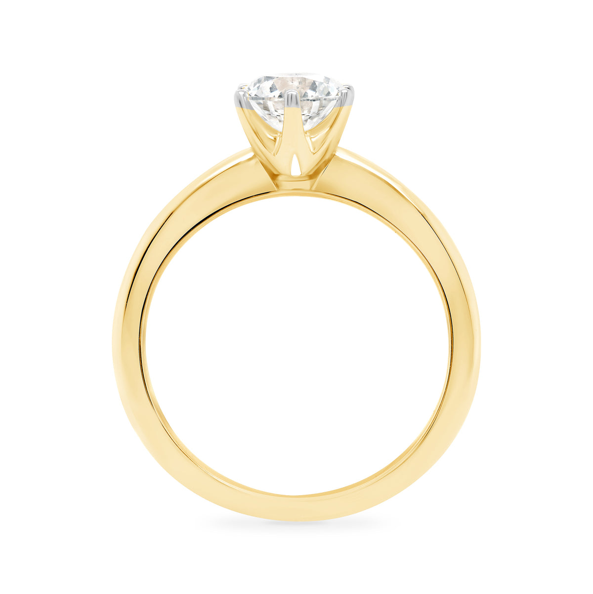 9ct gold lab grown E/VS Diamond single stone ring 0.75cts LG