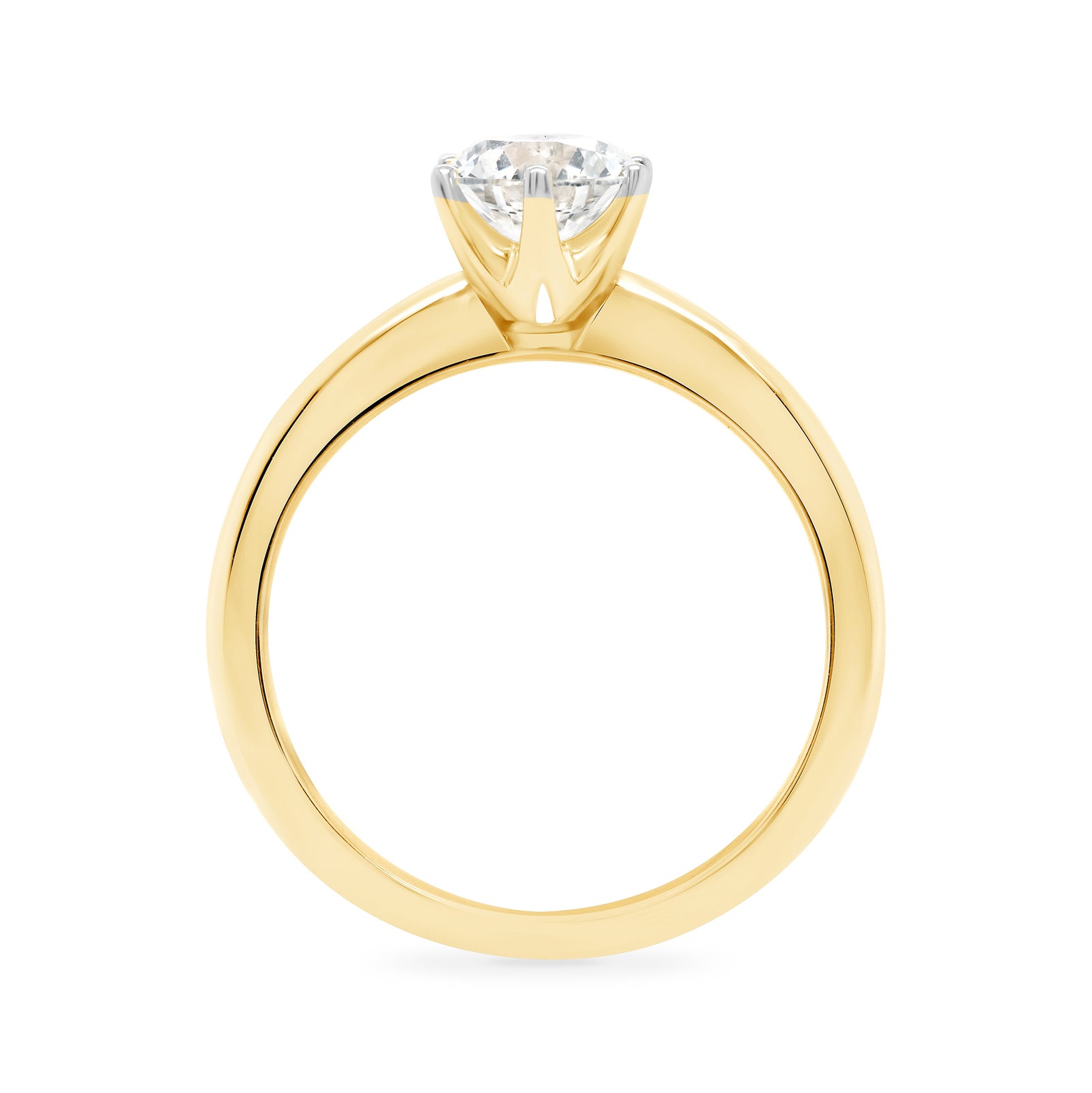 9ct gold lab grown E/VS Diamond single stone ring 0.75cts LG
