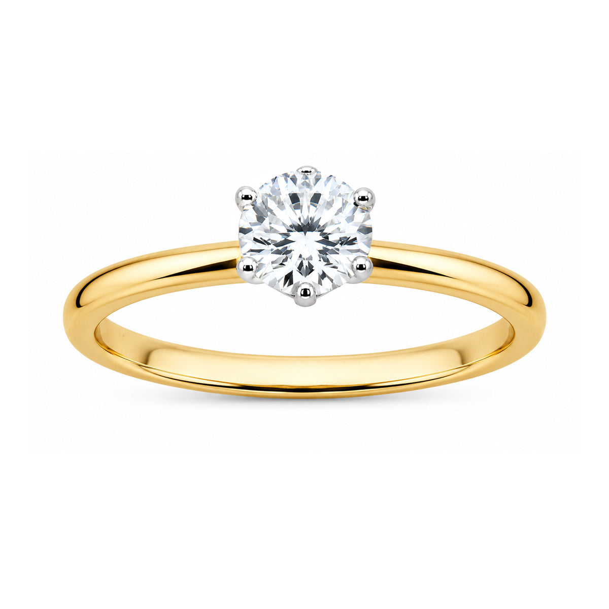 9ct gold lab grown E/VS Diamond single stone ring 2.00cts LG