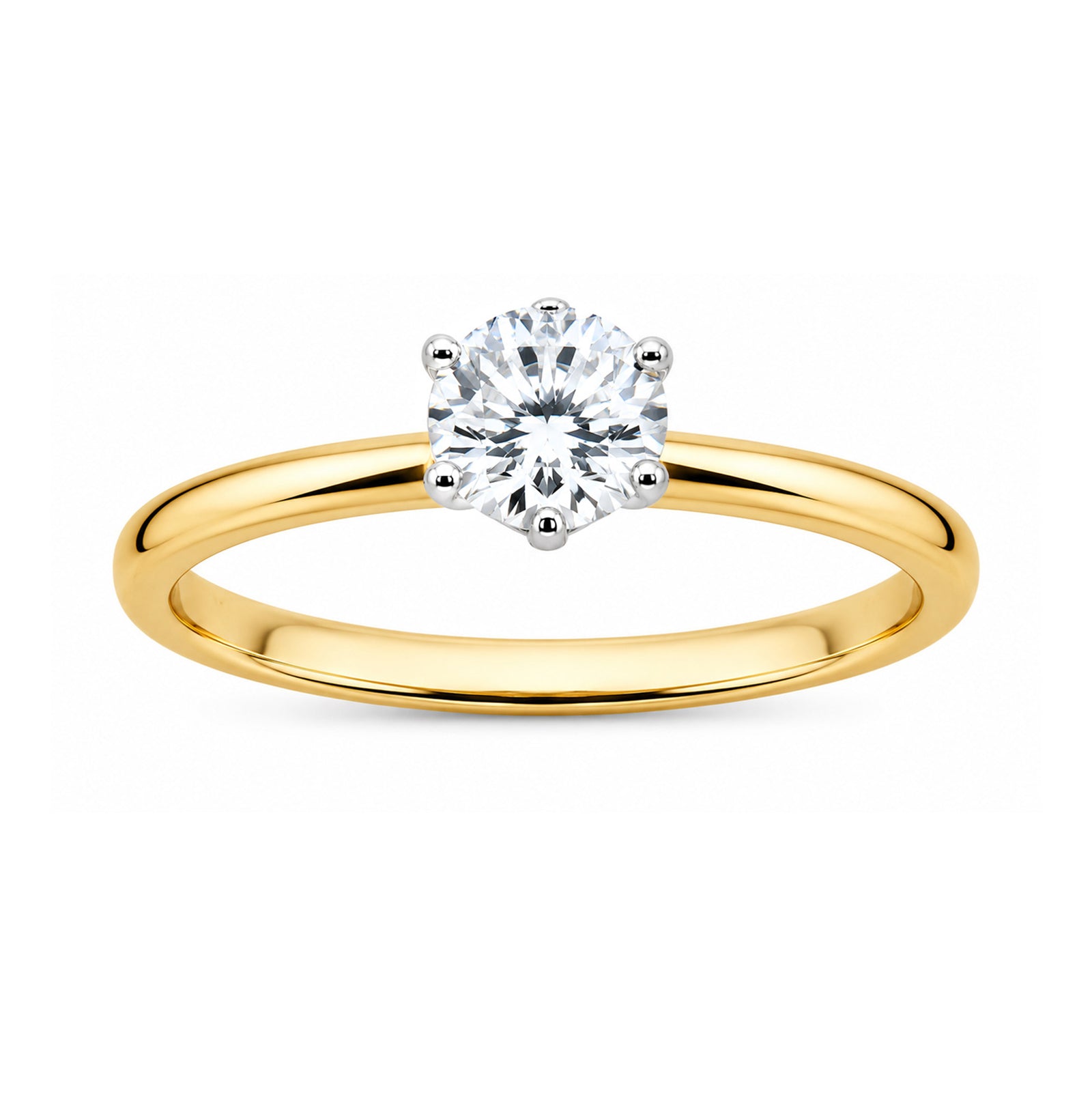 9ct gold lab grown E/VS Diamond single stone ring 2.00cts LG