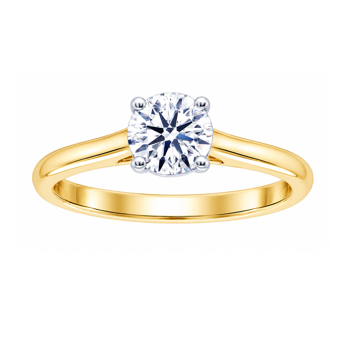 9ct gold lab grown E/VS Diamond single stone ring 2.00cts LG