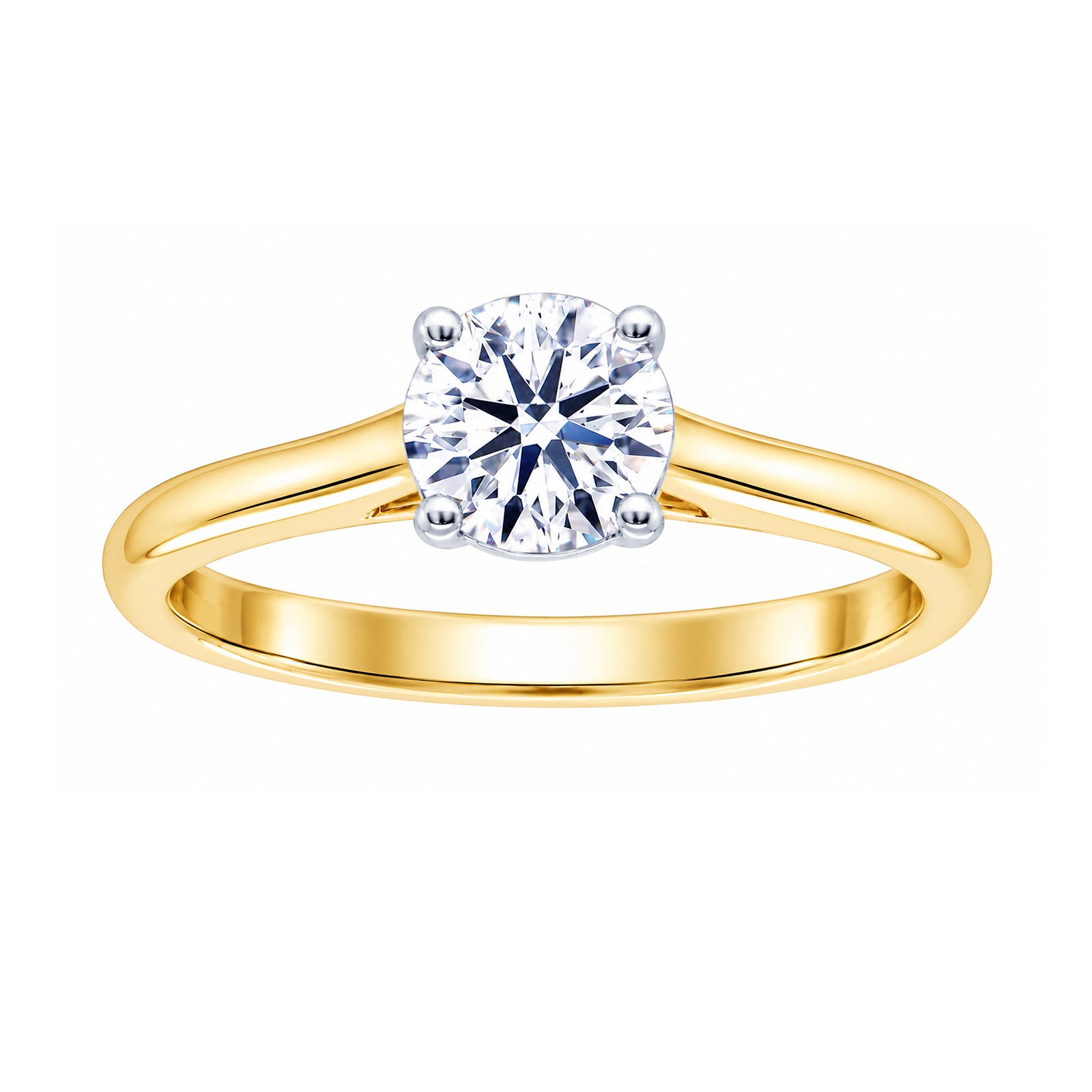 9ct gold lab grown E/VS Diamond single stone ring 2.00cts LG