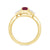 9ct gold 8x6 oval lab created ruby & E/VS diamond ring 0.20cts LG