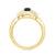 9ct gold 8x6 oval lab created sapphire & E/VS diamond ring 0.20cts LG