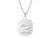 Silver 24mm cushion shape double sided St. Christopher & 20" chain