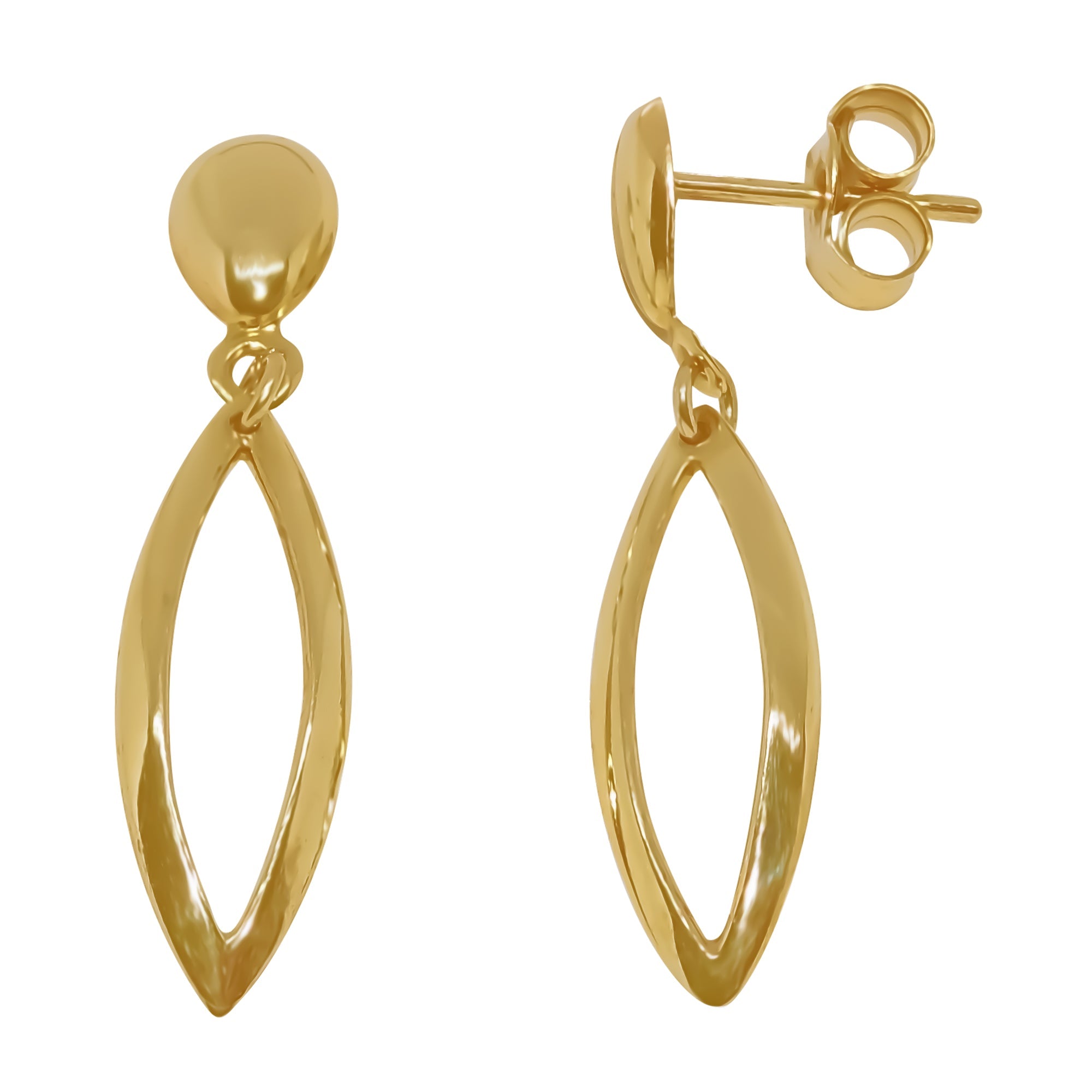 9ct gold drop earrings