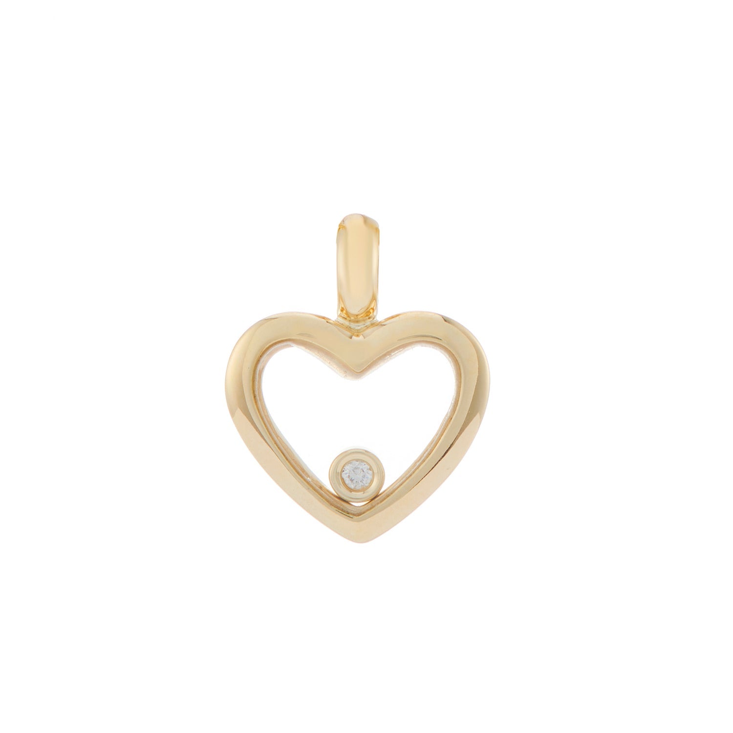 9ct heart shape diamond pendant 0.01ct