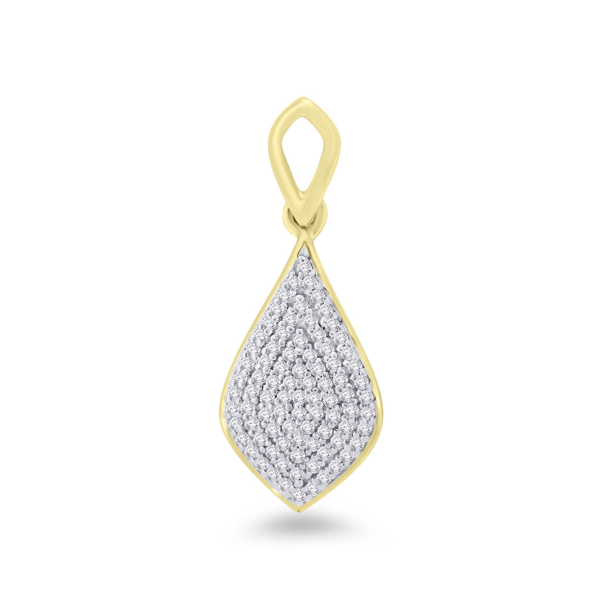 9ct gold diamond set cluster pendant  0.13ct