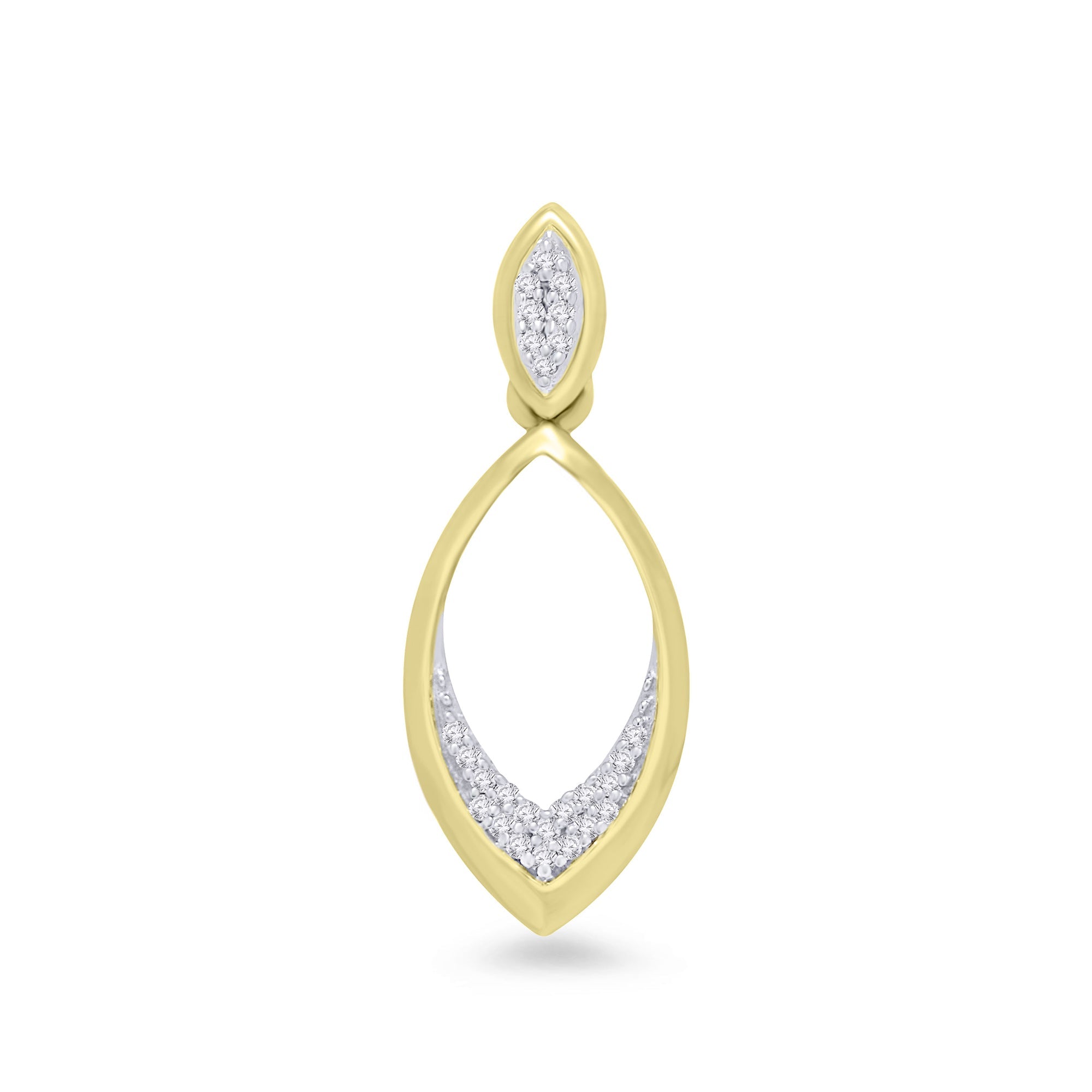 9ct gold diamond set pendant 0.04ct